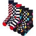 Chaussettes sur Grenoble : Chaussettes Happy socks unisexe Chaussettes Paquet de 6