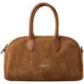 Sac &agrave; main LANCASTER Sac &agrave; main bowling Zipp&eacute; M Su&egrave;de Camel Marron Grenoble