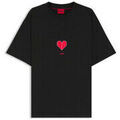 T-shirt HUGO T-Shirt avec motif coeur origami Dalentin noir Grenoble