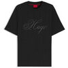 T-shirt HUGO T-Shirt avec logo brod&eacute; Dalent noir Noir