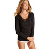 Maillots de corps Daxon by - Chemise 10% laine manches longues Noir