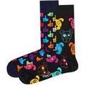 Chaussettes sur Grenoble : Chaussettes Happy socks unisexe Chaussettes Paquet de 2 Classic Crew 2-Pack