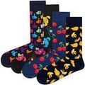 Chaussettes sur Grenoble : Chaussettes Happy socks unisexe Chaussettes Paquet de 4 Classic Crew 2-Pack