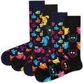 Chaussettes sur Grenoble : Chaussettes Happy socks unisexe Chaussettes Paquet de 4 Classic Crew 2-Pack