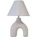 Luminaire sur Grenoble : Lampes &agrave; poser Ixia Lampe en c&eacute;ramique beige et blanche 33.5 cm Beige Unique. . Maison & D&eacute;co > Lampes &agrave; poser.