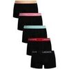 Cale&ccedil;ons Lacoste Lot de 5 boxers en coton extensible Noir