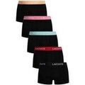 Cale&ccedil;ons Lacoste Lot de 5 boxers en coton extensible Noir Grenoble