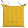 Galettes de chaise Stof Coussin de chaise 2 faces moutarde et taupe 40 cm Jaune 40x40 cm. . Maison & D&eacute;co> Galettes de chaise.