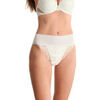Slips Lisca Br&eacute;silien &eacute;chancr&eacute; taille haute MIRACLE MARIAGE Blanc