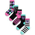 Chaussettes sur Grenoble : Chaussettes Monster High Skulls and Stripes Chaussettes mollet Lot de 5
