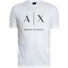 T-shirt EAX T-shirt slim &agrave; grand logo Blanc