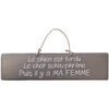 Tableaux, toiles Qualiart Plaque d&eacute;corative en bois taupe - Le chien est tordu Marron Unique. . Maison > Tableaux, toiles.