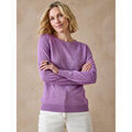 Pull sur Grenoble : Pull Daxon by - Pull col rond avec laine m&eacute;rinos Rose