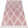Tapis Rugsx Tapis BERBER TROIK A0010 rose et blanc 200x290 cm Rose 200x290 cm. . Maison & D&eacute;co > Tapis.