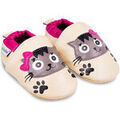 Chaussures enfants sur Grenoble : Chaussons b&eacute;b&eacute; Bibalou Agathe la Chatte Beige