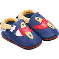 Chaussures enfants sur Grenoble : Chaussons b&eacute;b&eacute; Bibalou Un Avion a Reaction Bleu