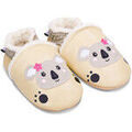 Chaussures enfants sur Grenoble : Chaussons b&eacute;b&eacute; Bibalou Lola la Koala - fourrure Beige