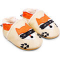 Chaussures enfants sur Grenoble : Chaussons b&eacute;b&eacute; Bibalou Maitre Renard - fourrure Beige