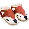 Chaussons b&eacute;b&eacute; Bibalou Gaspard le Renard - fourrure Marron