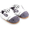 Chaussons b&eacute;b&eacute; Bibalou Le Zebre - fourrure Blanc