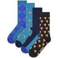 Chaussettes sur Grenoble : Chaussettes Happy socks unisexe Chaussettes Paquet de 4