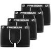 Boxers Freegun Lot de 4 Boxers homme coton Noir Noir