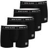 Boxers Serge Blanco Lot de 4 Boxers coton homme uni Noir