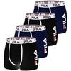Boxers Fila Lot de 4 Boxers Coton homme FU5040 Uni Noir