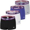Boxers Umbro Lot de 4 Boxers coton homme uni ceinture Noir