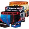 Boxers Freegun Pack Surprise de 3 Boxers microfibre gar&ccedil;on Bleu
