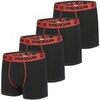 Boxers Freegun Lot de 4 Boxers gar&ccedil;on coton Rouge Noir