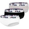 Boxers Fila Lot de 3 Culottes coton femme FU6043 Gris, Noir et Blanc Noir