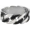 Bijoux Orusbijoux Bague Homme Argent Chaine Moderne Sertie Zirconium Noir Argent&eacute;