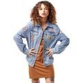 Vestes sur Grenoble : Veste Von Dutch Veste Jeans femme Sally Used Bleu