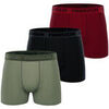 Boxers Freegun Lot de 3 boxers homme en coton Signature Pablo Rouge