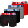 Boxers Freegun Lot de 4 boxers homme en coton Noir