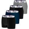 Boxers Fila Lot de 4 Boxers coton homme FU5016 Uni Gris