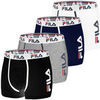 Boxers Fila Lot de 4 Boxers Homme 5040 coton couleur assorties Gris