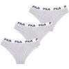 Boxers Fila Lot de 3 culottes femme en coton FU6043 couleur grise Gris