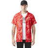 Chemise Von Dutch Chemise homme &agrave; fleurs Flower en coton Rouge