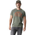 T-shirt Von Dutch T-shirt homme col rond stretch avec imprim&eacute; Aki Kaki