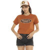 T-shirt Von Dutch T-shirt &agrave; col rond manches courtes femme Logo Leopard Marron