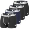 Boxers Serge Blanco Lot de 4 Boxers coton homme avec surpiq&ucirc;res Class Noir