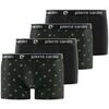 Boxers Pierre Cardin Lot de 4 boxers homme en coton Uni/Imprim&eacute; Class Noir