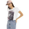 T-shirt Von Dutch T-shirt &agrave; col rond manches courtes femme Photoprint Moto Blanc