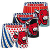 Boxers Freegun Lot de 3 boxers enfant la Vache qui Rit Rouge