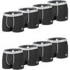 Boxers Serge Blanco Lot de 8 boxers homme en coton Noir Noir