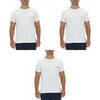 T-shirt Pierre Cardin Lot de 3 T-shirts homme en coton uni col rond imprim&eacute; poitrine Blanc