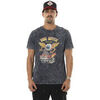 T-shirt Von Dutch T-shirt homme col rond en jersey acid wash et print devant Cars