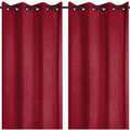 Linge de maison sur Grenoble : Rideaux, stores Stof Un panneau de rideau isolant &agrave; œillets rouge 260 x 140 cm Rouge 140x260 cm. . Maison & D&eacute;co > Rideaux, stores.